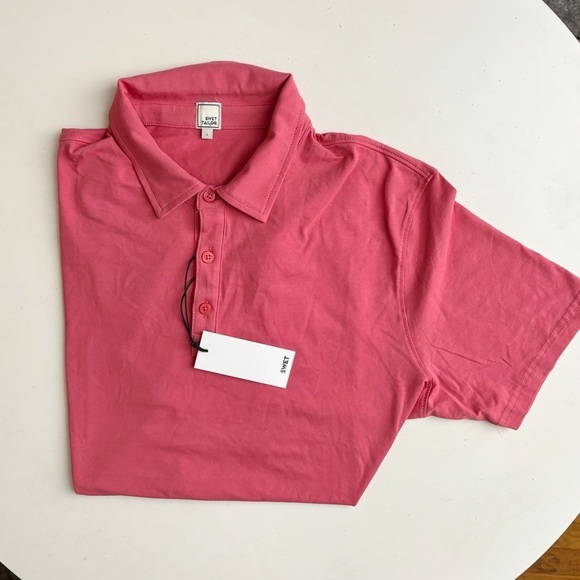 Swet Tailor Men’s All-In Polo Shirt Pink Size Large Performance Stretch New - Picture 1 of 6